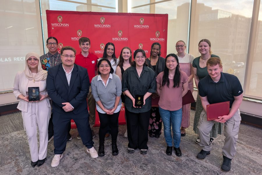 Group photo of the 2025-2026 Student Employee of the Year Winners and Nominees taken at the Student Employee of the Year Banquet